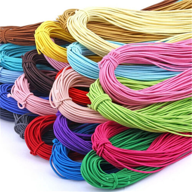 10 Colors 25M 1MM Elastic Cord with Beads/ Colorful High Quality DIY Round Hair Elastic Band/ DIY El