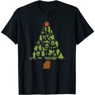 เสื้อยืด   Star Wars The Mandalorian Holiday Christmas Tree T-Shirt xmas