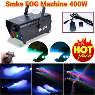 Smoke 400W LED Fog machine สโมค400w มีรีโมท เครื่องทำควัน  สำหรับไฟดิสโก้เลเซอร์