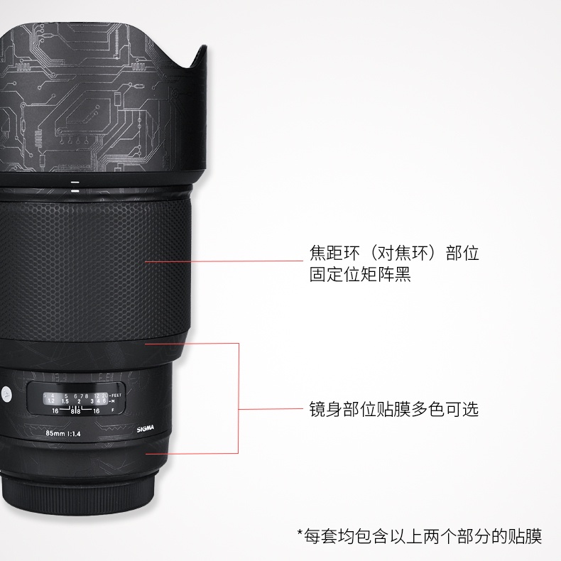 [HOHO] ฟิล์มคาร์บอนไฟเบอร์ ลายพราง 3M สําหรับ SIGMA85F1.4 art 85-1.4 Canon EF Port
