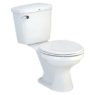 สุขภัณฑ์นั่งราบ สุขภัณฑ์ 2 ชิ้น C186 6L สีขาว สุขภัณฑ์ ห้องน้ำ TWO PIECES TOILET C186 6L WHITE