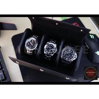 กล่อง/เคสใส่นาฬิกา 3 เรือน Leather Watch Case, Travel Watch Case