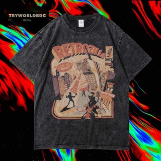 เสื้อยืด พิมพ์ลาย Tryworldbdg OFFICIAL "RETROZILLA" | เสื้อยืด ซักได้ | หินล้าง | เสื้อยืด ลายการ์ตูน | เสื้อยืด ขนาดใหญ