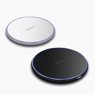 10W Smart QI Wireless Charger Metal Simple Round Desktop โทรศัพท์มือถือ Fast Charge เครื่องชาร์จไร้สาย