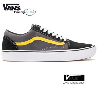 VANS OLD SKOOL COMFYCUSH SCHUHE TRI BLACK ASPHALT LEMON CHROME SNEAKERS สินค้ามีประกันแท้