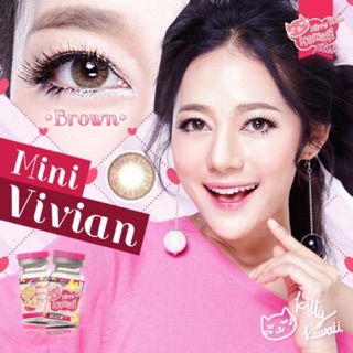 คอนแทคเลนส์ Kitty Kawaii Mini Vivian(Gray,Brown) ค่าสายตา 0.00 ถึง -5.00