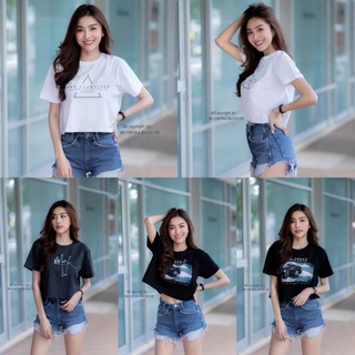 SUPERTEES Croptop เสื้อยืดผู้หญิงทรงครอป ซุปเปอร์ทีส ผ้าฝ้าย100%