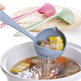 2 in 1 Long Handled Spoon Soup Tableware Dinnerware Cooking Kitchen Gadgets Tool