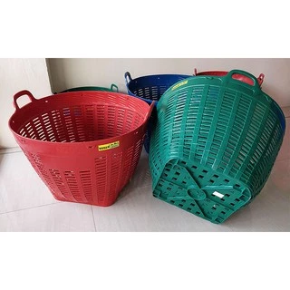 เข่งพลาสติก #1 กว้าง 66cm สูง 51.5cm หูเหลี่ยม ตะกร้าพลาสติก Plastic Basket
