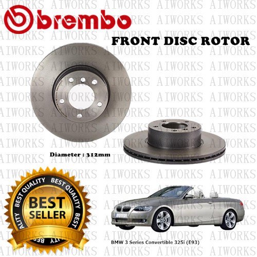 BREMBO BMW E93 Convertible 325i โรเตอร์ดิสก์เบรกหน้า