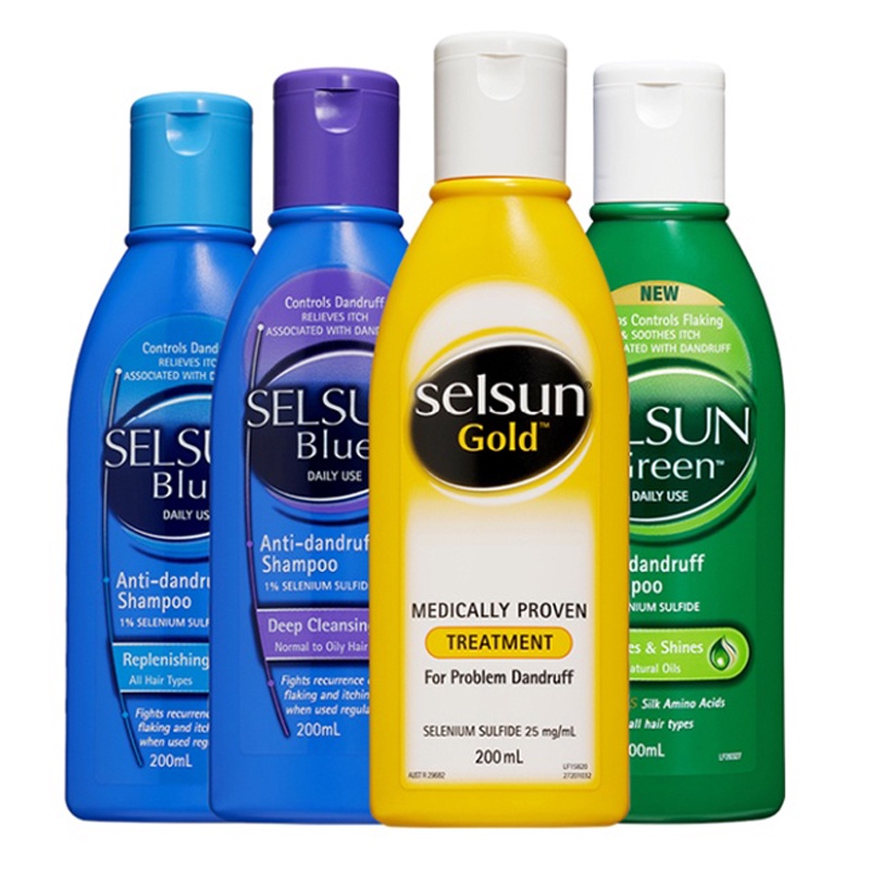 Selsun Blue 2.5% Powerful anti-dandruff shampoo oil control 200mlควบคุมความมันแชมพูขจัดรังแคอันทรงพลัง