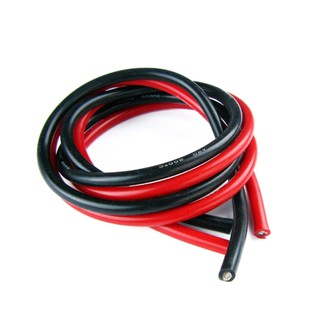 สายเคเบิลซิลิโคน AWG 14awg 12awg 10awg 8awg 6awg สีดํา แดง