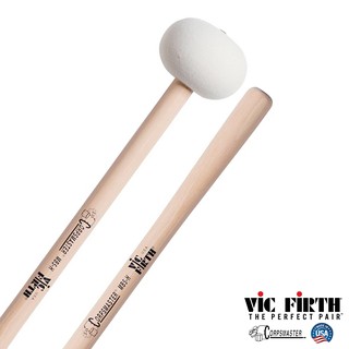 Vic Firth® ไม้กลอง MB5H ไม้กลองใหญ่มาร์ชชิ่ง หัวไม้สักหลาดแข็ง เหมาะสำหรับกลองเบสขนาด 30 – 32 นิ้ว ** Made in U.S.A. **