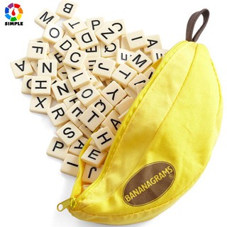 Bananagrams Word ของเล่นเพื่อการศึกษา ชุดตัวอักษรปริศนา สำหรับเล่นต่อคำภาษาอังกฤษ