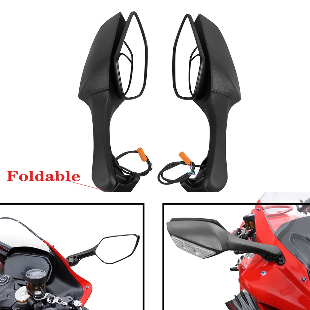 For QJMOTOR Q600RR RRQ600 QJ600/GS SRK600 All Years Motorcycle Foldable Mirror LED Turn Light Signal