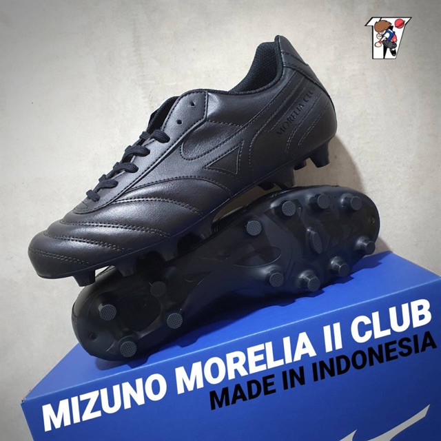 🖤Mizuno MORELIA II CLUB สีใหม่ล่าสุด ตัวหนังสังเคราะห์ ชุดพื้นเดียวกับ Morelia