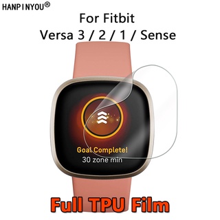 สําหรับ Fitbit Versa 4 3 2 Charge 4 3 2 Surge Sense 2 สมาร์ทวอทช์ บางพิเศษ ใส บางเฉียบ นิ่ม TPU ฟิล์มไฮโดรเจล ป้องกันหน้าจอ - ไม่ใช่กระจกนิรภัย