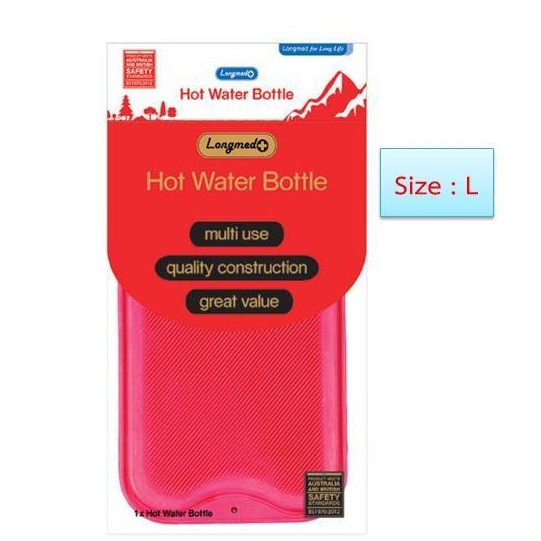 LONGMED ลองเมด กระเป๋าน้ำร้อน ใบใหญ่ HOT WATER BOTTLE SIZE L ขนาด 2.5
