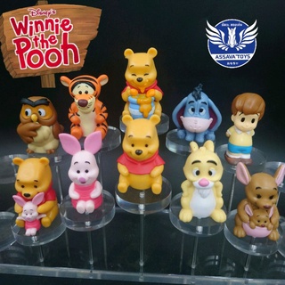 โมเดล Winnie The Pooh ขนาด 5 Cm 10 แบบ น่ารักมากๆ แยกขาย ประดับเค้กได้ วัสดุดี ซื้อยกชุดถูกกว่า พร้อมส่งทันที ราคาถูก