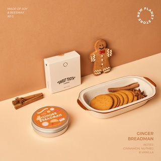 Newplanet_store เทียนหอม กลิ่น Gingerbread man 90 g