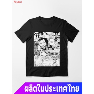 เสื้อยืดผ้าฝ้ายพรีเมี่ยม เสื้อยืดผ้าฝ้ายNew  sale One Piece หนึ่งชิ้น อะนิเมะ โจรสลัด One Piece Manga Collage Essential