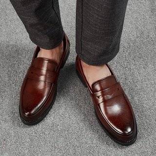 MENS DRESS PROFESSIONAL WALK SHOES รองเท้าชาย LEATHER แบบสวม