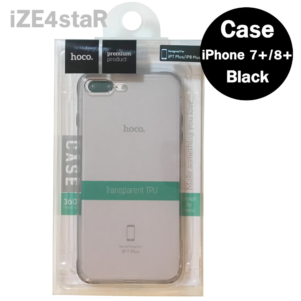 Hoco Case Light Series TPU Cover II Black For  i6/6s/6+/6s+/7/8/7+/8+/iX , S8/S8+/s7edge, A7/A8+