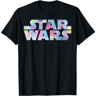 เสื้อยืด พิมพ์ลายกราฟฟิคโลโก้ Star Wars Iridescent Pop สําหรับผู้ใหญ่Size S-5XL