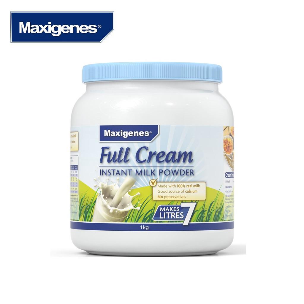 Maxigenes Full Cream Instant Milk Powder 1kg นมผงแบบละลาย