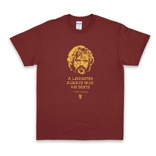 ย้อนยุคเสื้อยืด พิมพ์ลาย Game of Thrones Tyrion Lannister A Lannister Always Pays His Debts Game of Thrones สําหรับผู้ชา