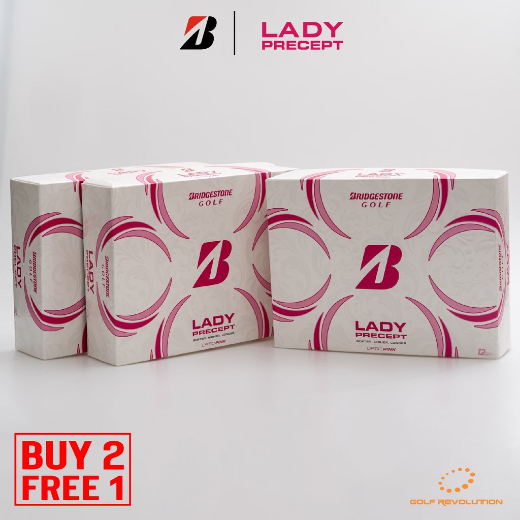 [Buy2, Free1] Bridgestone Lady Precept Pink Golf Ball , Price: 940 THB/dz