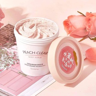 PEACH CLEAR BODY SCRUB สครับพีช ขนาด 200ml🍑 ค่าส่งถูกที่สุดในโลก