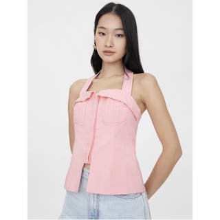 Pomelo Halter Button up tank top ของใหม่ ป้ายห้อยยังอยู่