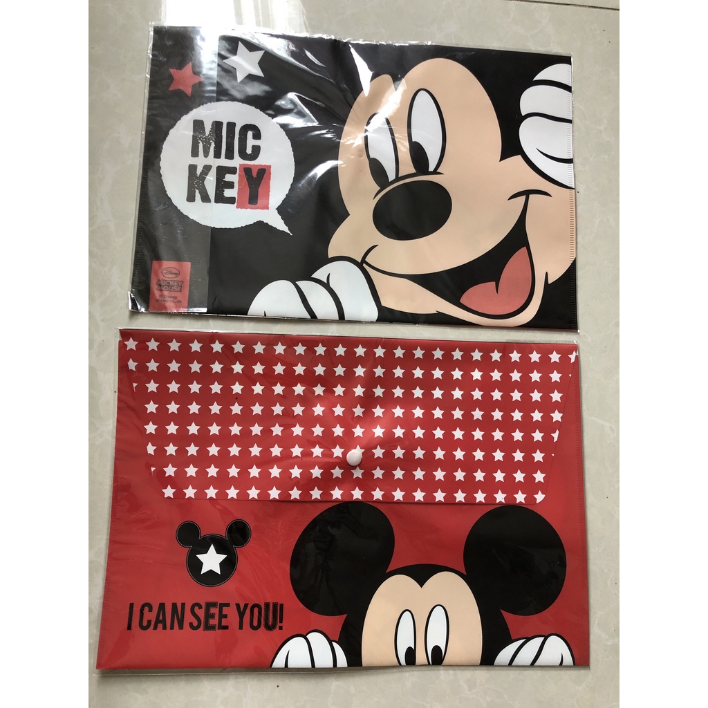 พร้อมส่ง ซองใส่เอกสารแฟ้มเอกสารน่ารัก ขนาด A4 ลายการ์ตูน แฟ้มจัดเก็บเอกสาร แฟ้มพลาสติก ซองกระดุม 25x36cm ราคาต่อ 1 ชิ้น