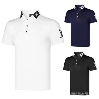 Anew 2022 ใหม่ เสื้อยืดโปโล แขนสั้น ลําลอง สไตล์เกาหลี สําหรับผู้ชาย เหมาะกับการเล่นกอล์ฟ 5355