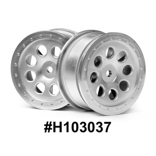 HPI 103037 ST-8 WHEELS 26mm MATTE CHROME (0mm OFFSET/2pcs)