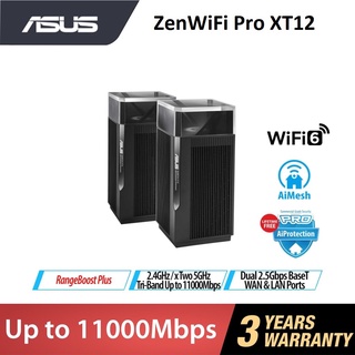 MESH WI-FI (เครือข่ายไวไฟ) ASUS ZENWIFI PRO (XT12) TRI BAND MESH WIFI6 AX11000 รับประกัน 3 - Y