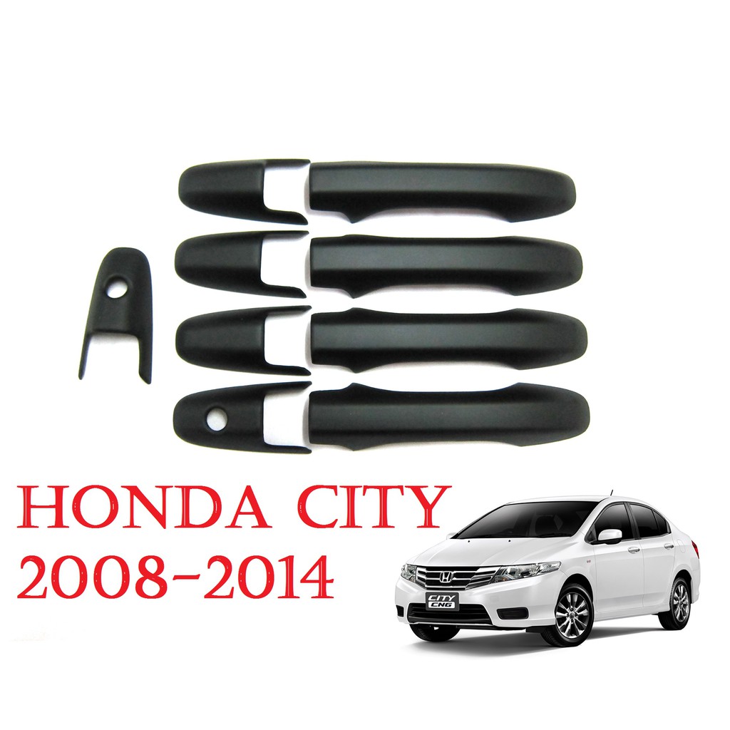 ครอบมือเปิดประตู รถยนต์ ฮอนด้า ซิตี้ ปี 2008-2014 ครอบมือจับ สีดำด้าน HONDA CITY SEDAN ของแต่งรถยนต์