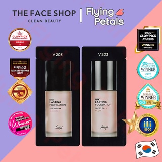 The Face Shop Inklasting Foundation เบอร์ #203 Slimfit เบอร์ #203 Glow รองพื้นชนิดน้ำเนื้อบางเบา 1ml