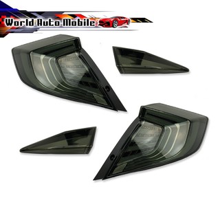 ไฟท้าย สโมคเลนส์ Leds  ซ้าย+ขวา LEDs  V-Land Honda  Civic Sedan 4Dr ปี 2016 - 2019