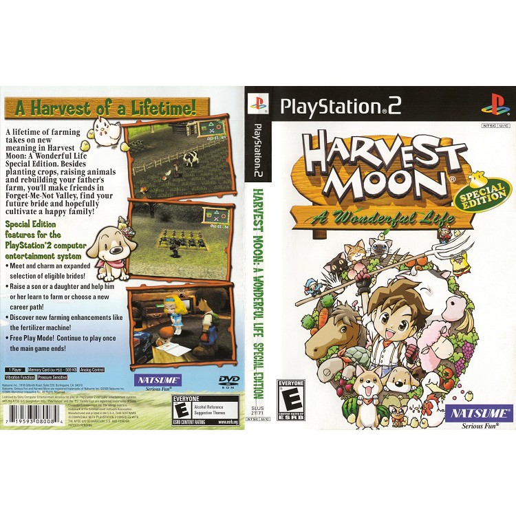 HARVEST MOON A WONDERFUL LIFE SPECIAL EDITION [PS2 US ...