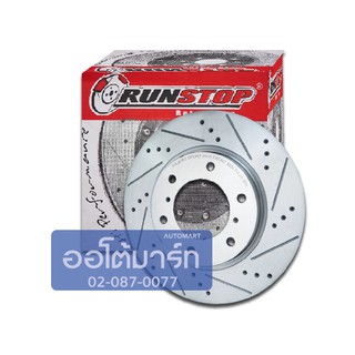 RUNSTOP จานเบรกเซาะร่องหน้า MITSUBISHI PAJERO SPORT 15 ซ้าย=ขวา RDMS-028 จำนวน 1 คู่