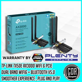 TP-Link Archer TX50E การ์ด WiFi 6 พร้อมบลูทูธ 5.0 สำหรับคอมพิวเตอร์ (รับประกันสินค้าตลอดอายุการใช้งาน SYNNEX)