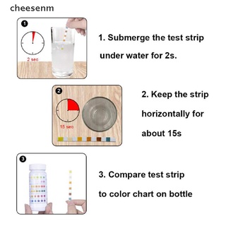 Cheesenm 6 In 1 กระดาษทดสอบค่า PH คลอรีน อเนกประสงค์ สําหรับสปา สระว่ายน้ํา TH