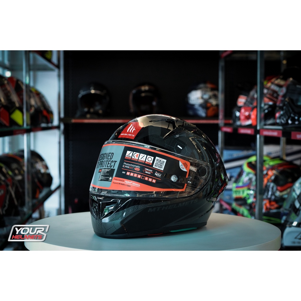 หมวกกันน็อค MT HELMETS รุ่น KRE+ CARBON GLOSS BLACK