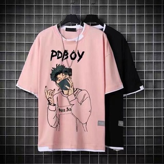 เสื้อยืดคอกลมแขนสั้น เสื้อลายการ์ตูนสวย เสื้อยืดoversize เสื้อยืดชาย