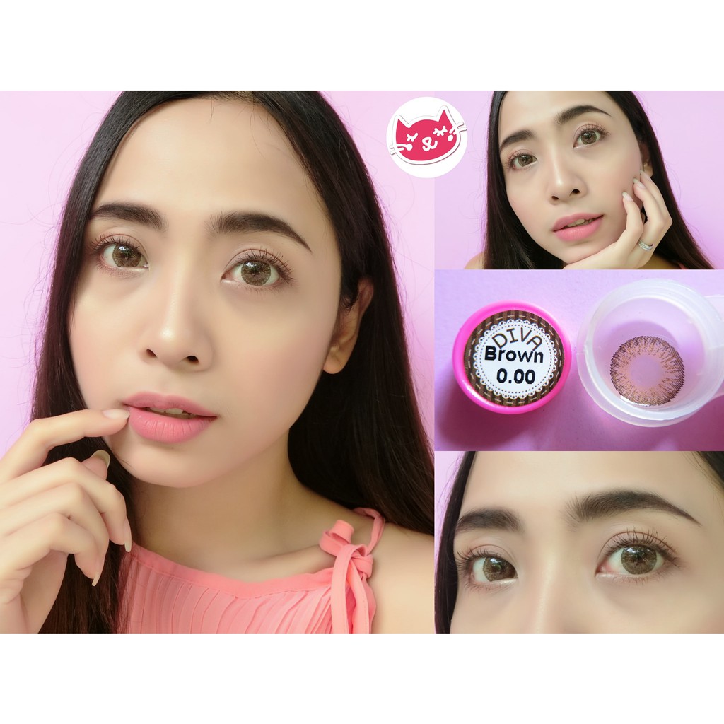 คอนแทคเลนส์ Kitty kawaii รุ่น Diva Brown