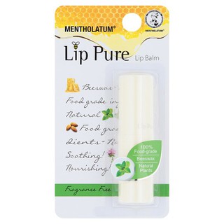 Mentholatum ลิปเพียว Fragrance ฟรี Lip Balm 4g