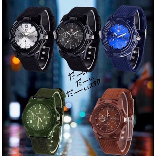 นาฬิกาข้อมือควอตซ์ สายไนลอน สำหรับ กันน้ำ สไตล์นักธุรกิจ แฟชั่นสำหรับผู้ชาย Quartz Watch