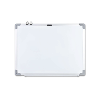 Deli V450 Whiteboard กระดานไวท์บอร์ดแม่เหล็กขอบมน ขนาด 18 × 24 นิ้ว อุปกรณ์สำนักงาน กระดานไวท์บอร์ด เครื่องเขียน ไวท์บอร์ด ไวท์บอร์ดA4